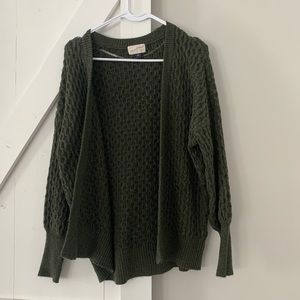 Olive cardigan.